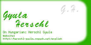 gyula herschl business card